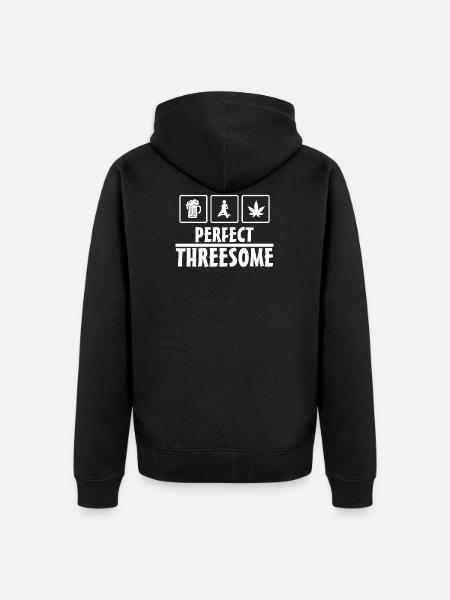 Perfect threesome - Unisex Premium Organic Zip Hoodie - black