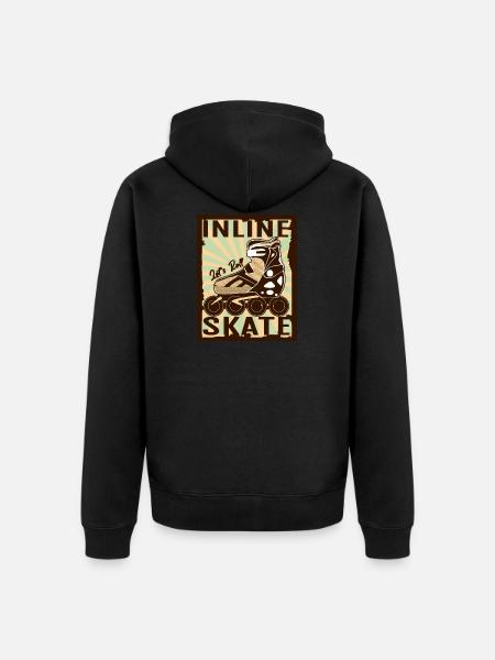 inline skates inlineskater - Unisex Premium Organic Zip Hoodie - black