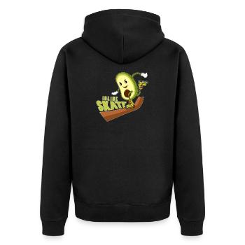 inline skates, inline skate Shirt, - Unisex Premium Bio Zip Hoodie - Schwarz - Hinten - Nico (187cm)