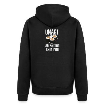Unagi reste en pleine conscience - Veste à capuche bio Premium Unisexe - noir - Dos - Nico (187cm)