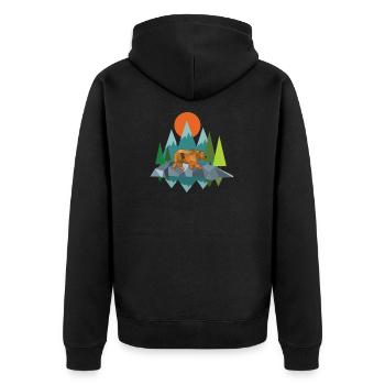 Résumé de l'ours nature - Veste à capuche bio Premium Unisexe - noir - Dos - Nico (187cm)