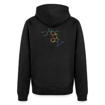 Druff Party LSD Acid Formule moléculaire - Veste à capuche bio Premium Unisexe - noir - Dos - Nico (187cm)
