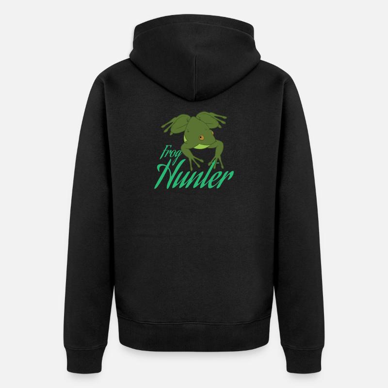 Frog Hunter - Unisex Premium Bio Zip Hoodie - Schwarz