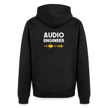 ingénieur du son ingénieur du son ingénieur du son Audio Eng - Veste à capuche bio Premium Unisexe - noir - Dos - Nico (187cm)