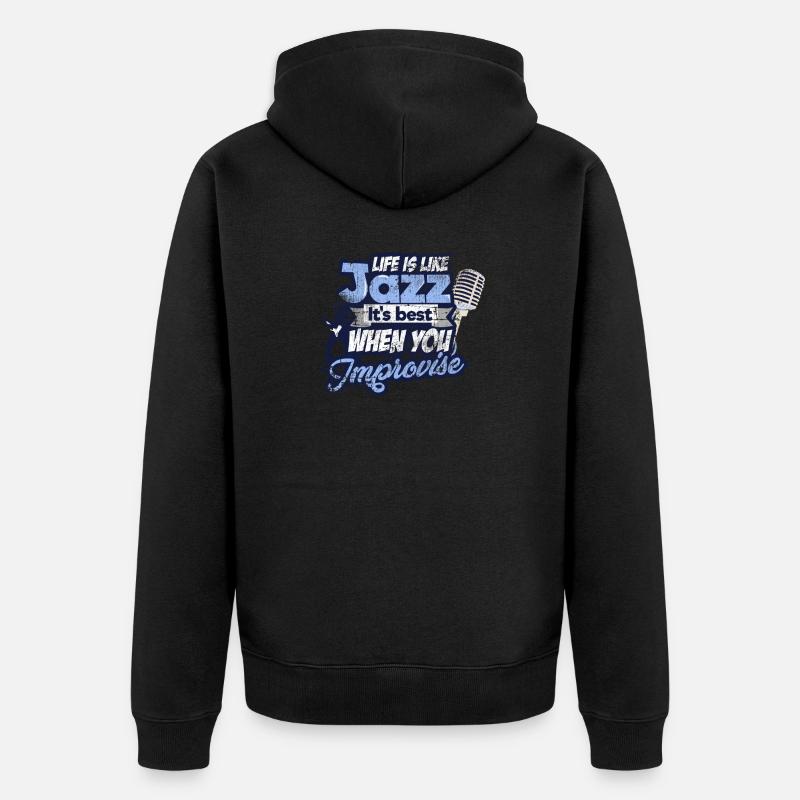 Jazz - Veste à capuche bio Premium Unisexe - noir