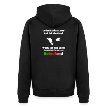 Helgoland Nordsee Ostsee Urlaub Insel Norddeutsch - Unisex Premium Bio Zip Hoodie - Schwarz - Hinten - Nico (187cm)