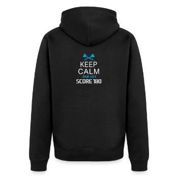 chemise de fléchettes - T-shirt drôle de fléchettes - Veste à capuche bio Premium Unisexe - noir - Dos - Nico (187cm)