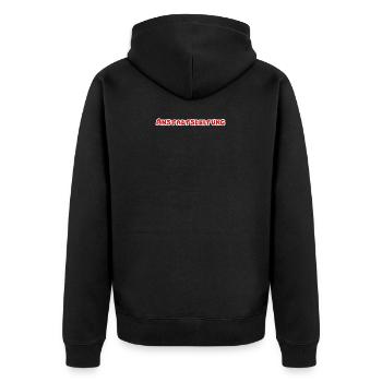 Anstaltsleitung Büro Humor Lustig Kollegen - Unisex Premium Bio Zip Hoodie - Schwarz - Hinten - Nico (187cm)