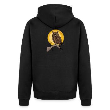 Hibou - Veste à capuche bio Premium Unisexe - noir - Dos - Nico (187cm)