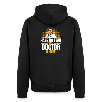 Docteur docteur - Veste à capuche bio Premium Unisexe - noir - Dos - Nico (187cm)