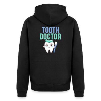 Cadeau de dentiste dentiste - Veste à capuche bio Premium Unisexe - noir - Dos - Nico (187cm)