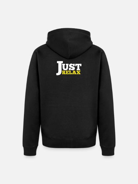 Just relax - Unisex Premium Organic Zip Hoodie - black