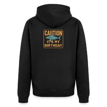 Attention c'est mon anniversaire Attention anniversaire plongeur - Veste à capuche bio Premium Unisexe - noir - Dos - Nico (187cm)