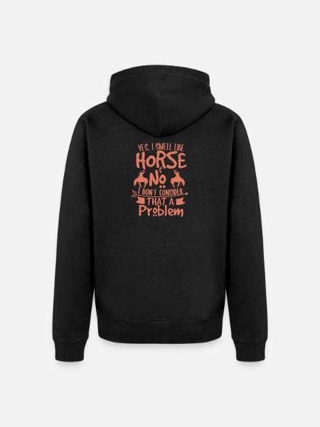 cheval - Veste à capuche bio Premium Unisexe - noir