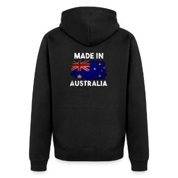 Australie - Veste à capuche bio Premium Unisexe - noir - Dos - Nico (187cm)