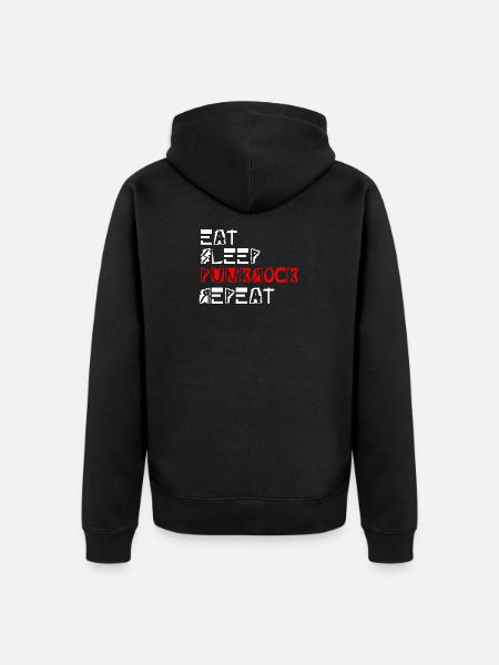 punkrock rocker punker punk - Unisex Premium Bio Zip Hoodie - Schwarz
