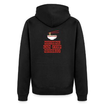 Nothing can stop Noodles Japan Shirt - Unisex Premium Organic Zip Hoodie - black - Back - Nico (187cm)