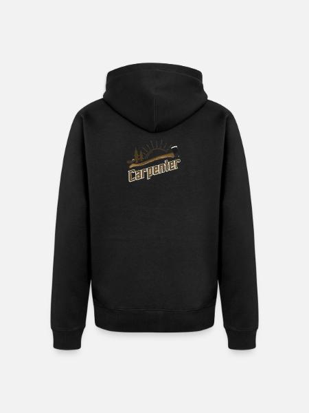 Carpenter - Zimmerer Tischler - Unisex Premium Bio Zip Hoodie - Schwarz