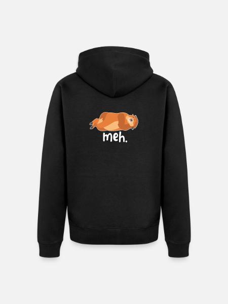 Meh. marmot - Unisex Premium Organic Zip Hoodie - black