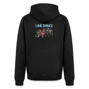 Danse en ligne danse bottes de cowboy pays cadeau - Veste à capuche bio Premium Unisexe - noir - Dos - Nico (187cm)