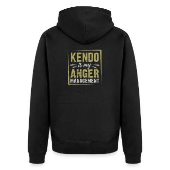 Gift idea Kendo Kendo trainer martial artist - Unisex Premium Organic Zip Hoodie - black - Back - Nico (187cm)