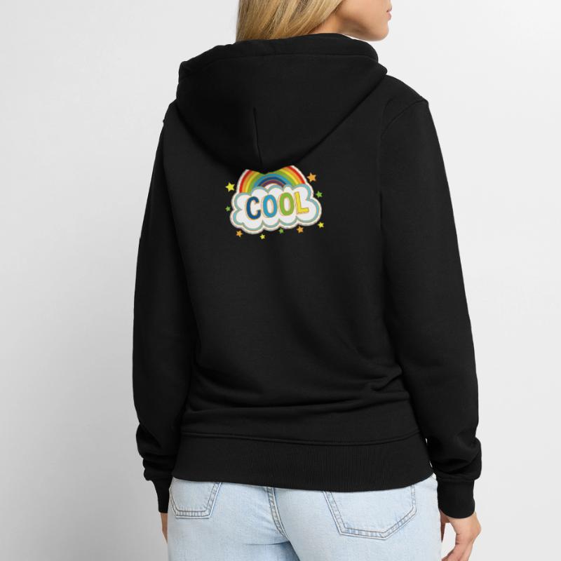 Cool Rainbow Comic Style Comic Book Fan Comic gift Unisex Premium Organic Zip Hoodie