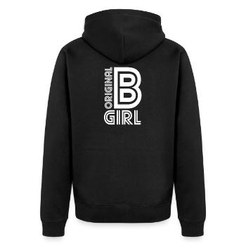 B-girl breakdance fille - Veste à capuche bio Premium Unisexe - noir - Dos - Nico (187cm)