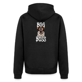 Chien Saint Bernard cadeau propriétaire Saint Bernard - Veste à capuche bio Premium Unisexe - noir - Dos - Nico (187cm)
