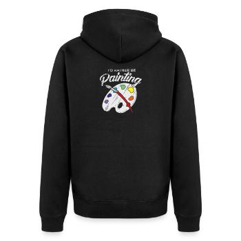 Artiste peintre brosses cadeau palette mixte - Veste à capuche bio Premium Unisexe - noir - Dos - Nico (187cm)