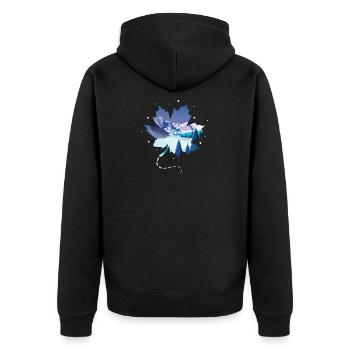 Canada - Unisex Premium Organic Zip Hoodie - black - Back - Nico (187cm)