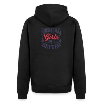 Rockabilly Girl - Veste à capuche bio Premium Unisexe - noir - Dos - Nico (187cm)