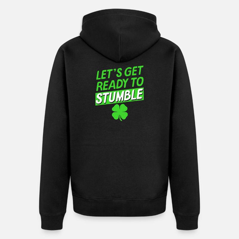 St Patricks day Stumble - Veste à capuche bio Premium Unisexe - noir