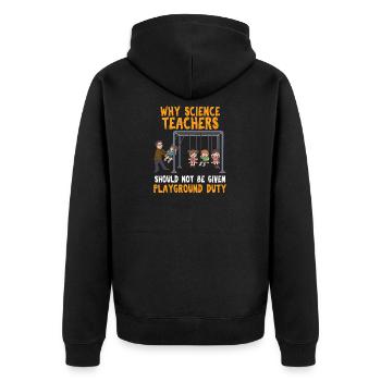 Cadeau de physique professeur scientifique physicien - Veste à capuche bio Premium Unisexe - noir - Dos - Nico (187cm)