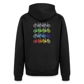 Vélo cycliste vélo - Veste à capuche bio Premium Unisexe - noir - Dos - Nico (187cm)