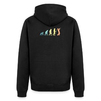 Evolution trumpet trumpeter - Unisex Premium Organic Zip Hoodie - black - Back - Nico (187cm)