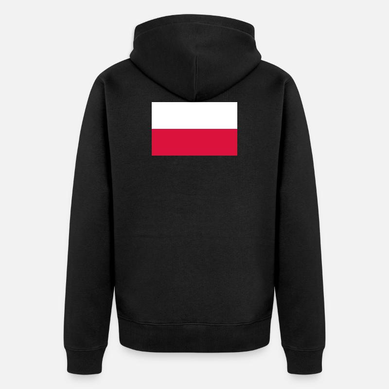 Drapeau de la Pologne - Veste à capuche bio Premium Unisexe - noir