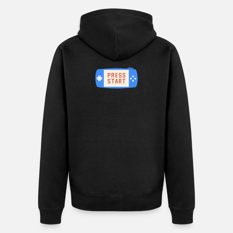 Appuyez sur start - Veste à capuche bio Premium Unisexe - noir