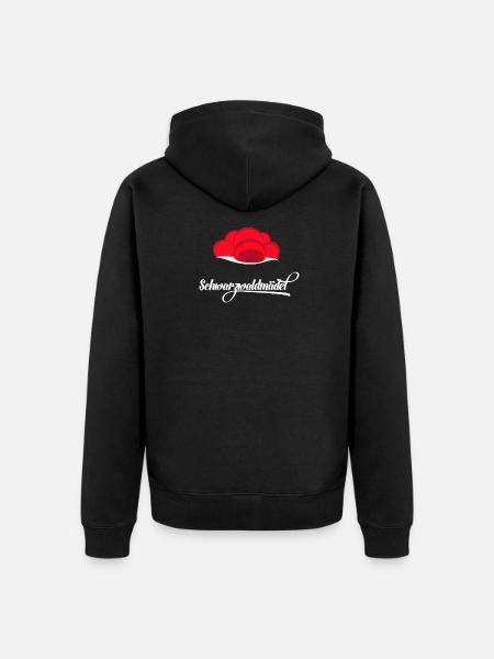 Schwarzwaldmädel Bollenhut Trach Schwarzwald - Unisex Premium Bio Zip Hoodie - Schwarz