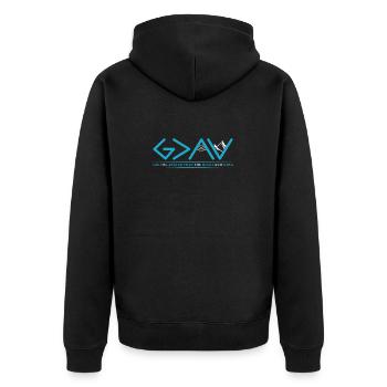 God Is Greater Than HIghs And Lows Disciple Und Ch - Unisex Premium Bio Zip Hoodie - Schwarz - Hinten - Nico (187cm)