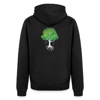 Tree tattoo tattoo artist or nature lover - Unisex Premium Organic Zip Hoodie - black - Back - Nico (187cm)
