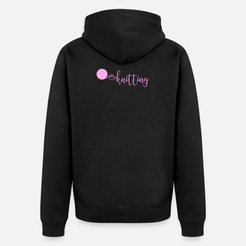 Knitting - Veste à capuche bio Premium Unisexe - noir