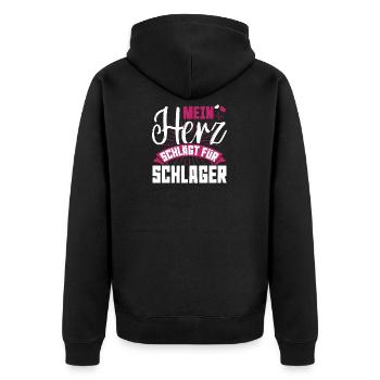 Amour Schlager - Veste à capuche bio Premium Unisexe - noir - Dos - Nico (187cm)