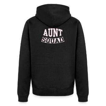 Aunt - Unisex Premium Organic Zip Hoodie - black - Back - Nico (187cm)