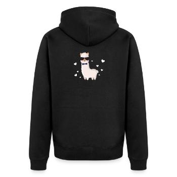 Alpaka Cute - Veste à capuche bio Premium Unisexe - noir - Dos - Nico (187cm)