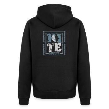 Cadeau de surf kitesurf kitesurf - Veste à capuche bio Premium Unisexe - noir - Dos - Nico (187cm)