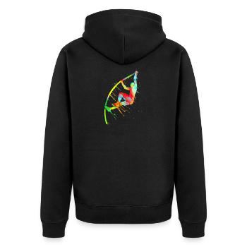 Saut à la perche athlétisme - Veste à capuche bio Premium Unisexe - noir - Dos - Nico (187cm)