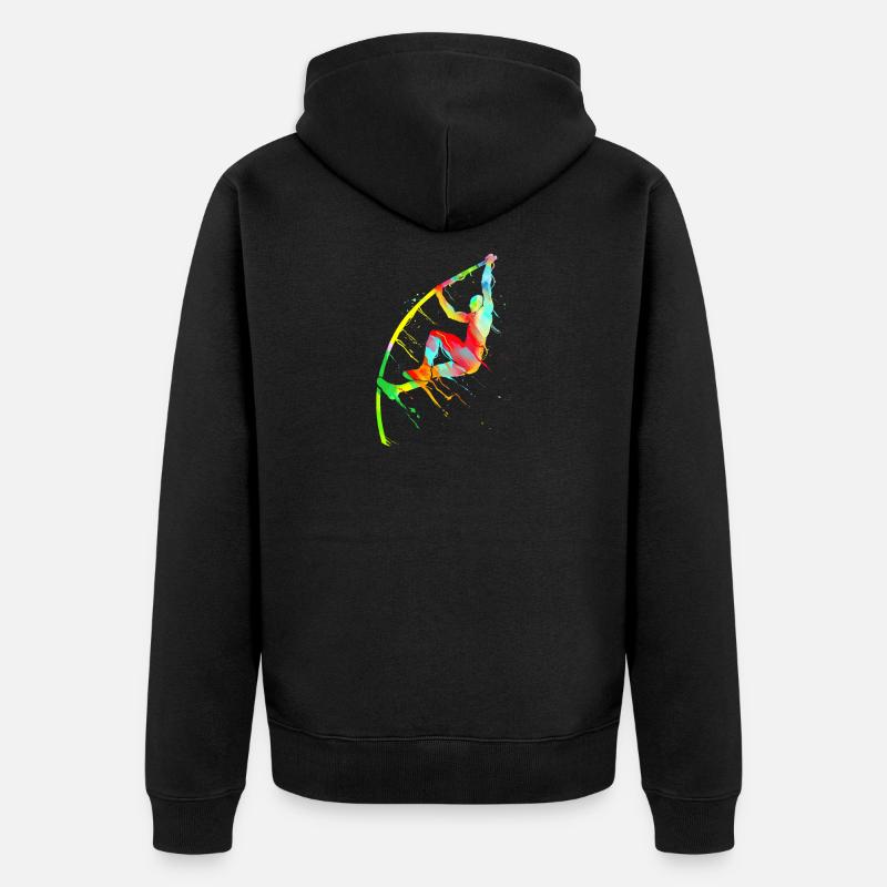 Saut à la perche athlétisme - Veste à capuche bio Premium Unisexe - noir