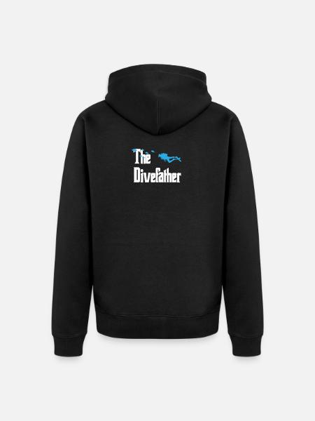 Divefather - diving, divers - Unisex Premium Organic Zip Hoodie - black
