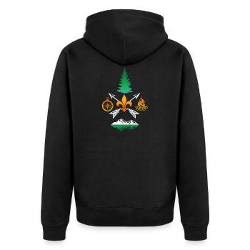 Boy Scout Campfire Compass Nature - Veste à capuche bio Premium Unisexe - noir - Dos - Nico (187cm)
