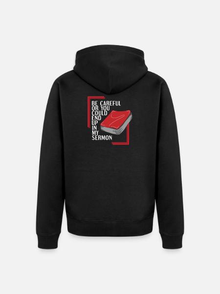 Pastor lustiges Geschenk - Unisex Premium Bio Zip Hoodie - Schwarz